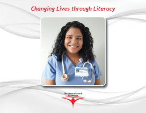 a young smiling african american female nurse